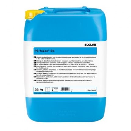 ეკოლაბი - ტოპაქს C 66, ტუტე ხსნარი რეცხვა დეზინფექცია (ქლრ. კედლ იატაკი)  22 კგ.